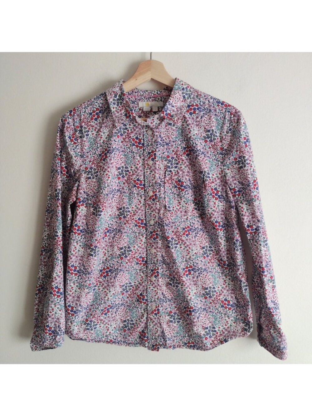 Boden the Classic Shirt 8 Ditsy Floral Cotton Professional Button Front Blouse